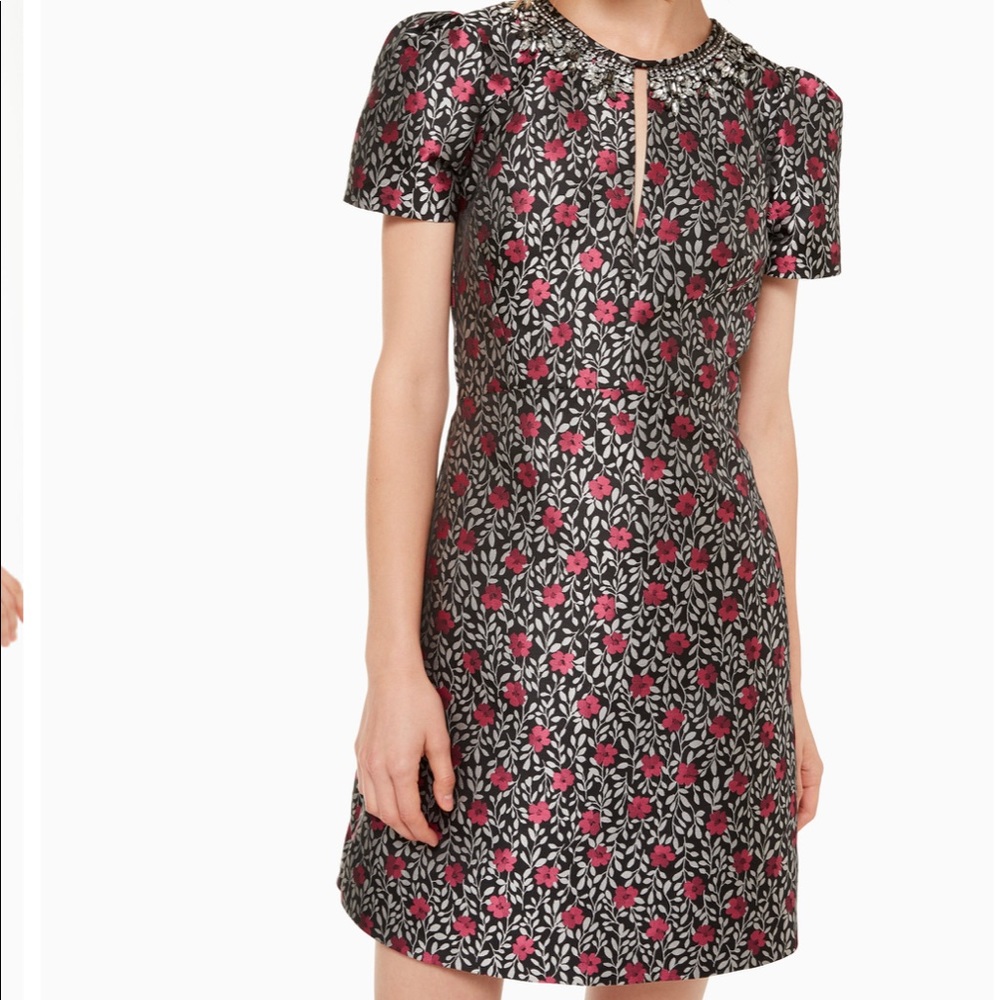 NWOT Kate Spade floral park jacquard dress